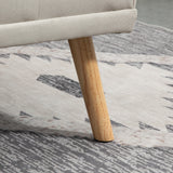 easycomfort easycomfort divano letto 3 posti reclinabile con rivestimento effetto lino e tavolino a ribalta beige