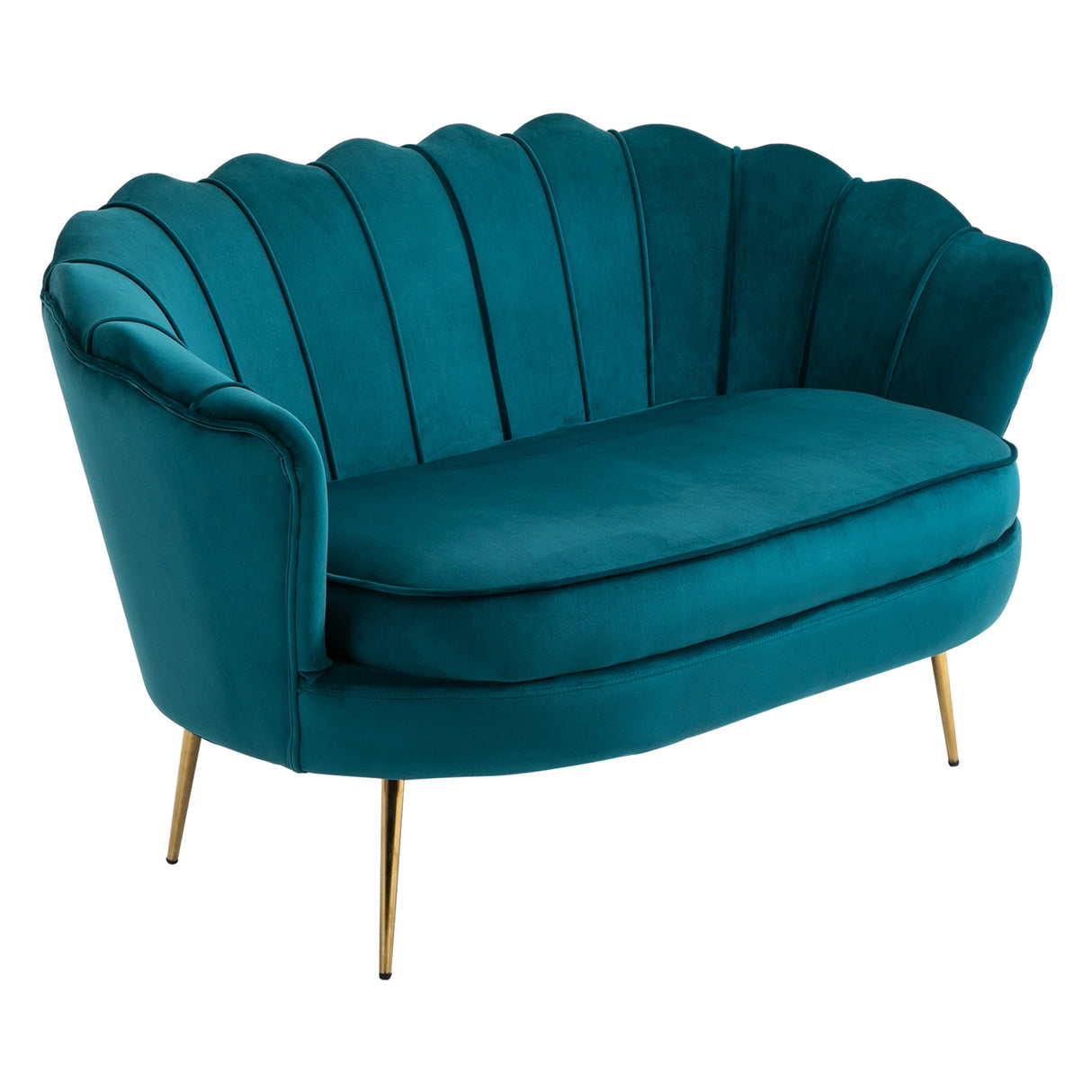 easycomfort easycomfort divano vintage 2 posti industrial chic in tessuto effetto velluto e metallo 130x77x77 cm alzavola e oro ean 8055776912905