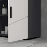 easycomfort easycomfort mobile sottolavabo bagno per piedistallo con armadietto 2 ante 60x30x60cm grigio