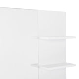 easycomfort easycomfort mobiletto pensile bagno 60 x 10 x 48cm con specchio e 3 ripiani armadietto a parete in mdf bianco ean 8054111841351