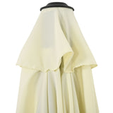 easycomfort easycomfort ombrellone da giardino 2 7x2 5 m in poliestere e metallo con tettuccio inclinabile beige nero