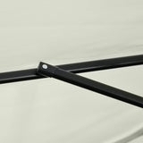 easycomfort easycomfort ombrellone semicircolare per parete da terrazza e giardino con manovella 2 5x2 3m crema