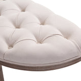 easycomfort easycomfort panca fondoletto semicircolare con struttura in legno e imbottitura in stile chesterfield beige 1405x51x48cm ean 8054144138909