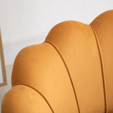 easycomfort easycomfort poltrona a conchiglia poltroncina vintage poltroncina da camera e salotto design elegante con schienale alto 76x67x74cm giallo ean 8055776910246