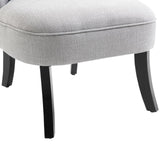 easycomfort easycomfort poltrona per salotto imbottita con cuscino e piedini antiscivolo poltrona darredo in tessuto effetto lino e legno 52 5x69x77 cm grigio ean 8054144134956