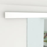 easycomfort easycomfort porta scorrevole in vetro trasparente con binario e maniglia in alluminio per bagno cucina studio 210x75x0 8cm ean 8054144133218