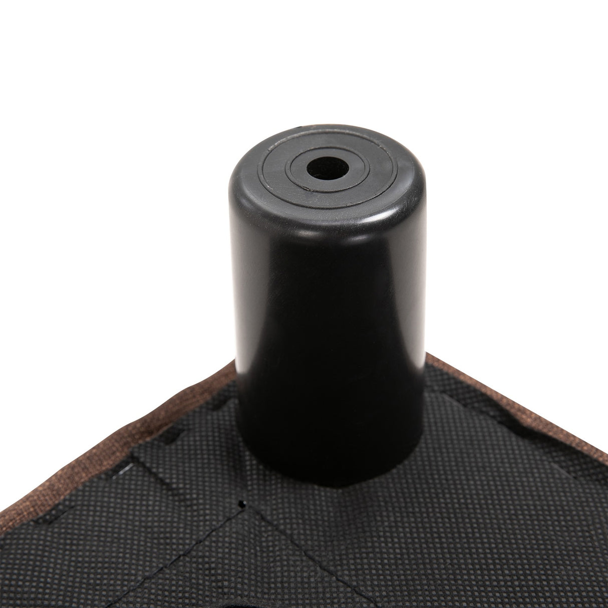 easycomfort easycomfort pouf poggiapiedi in tessuto effetto lino imbottito 40x30x24cm marrone scuro