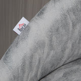 easycomfort easycomfort set 2 sgabelli da bar con altezza regolabile rivestimento finta pelle e schienale grigio chiaro