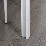 easycomfort easycomfort set 5 pezzi con 1 tavolo e 4 sedie per cucina o sala da pranzo in finta pelle metallo e vetro temperato bianco