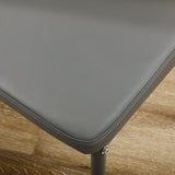 easycomfort easycomfort set da pranzo 5 pezzi con 1 tavolo da pranzo e 4 sedie moderne in similpelle metallo e vetro temperato grigio