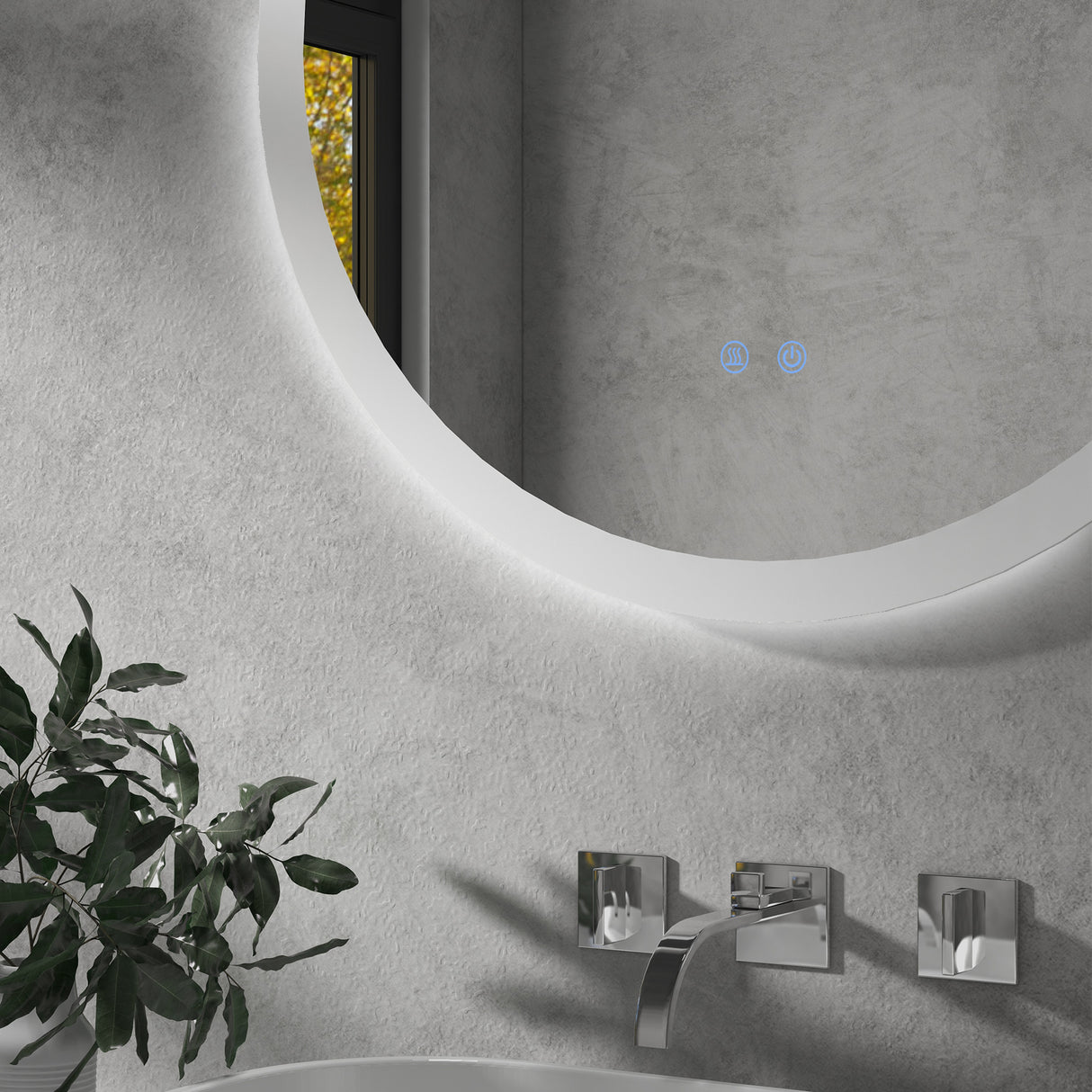 easycomfort easycomfort specchio bagno led antiappannamento con 3 colori e luminosita regolabile in metallo e vetro 70x3 cm