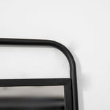 easycomfort easycomfort specchio da parete con mensola inferiore e struttura in metallo 36 2x12x71 7cm nero