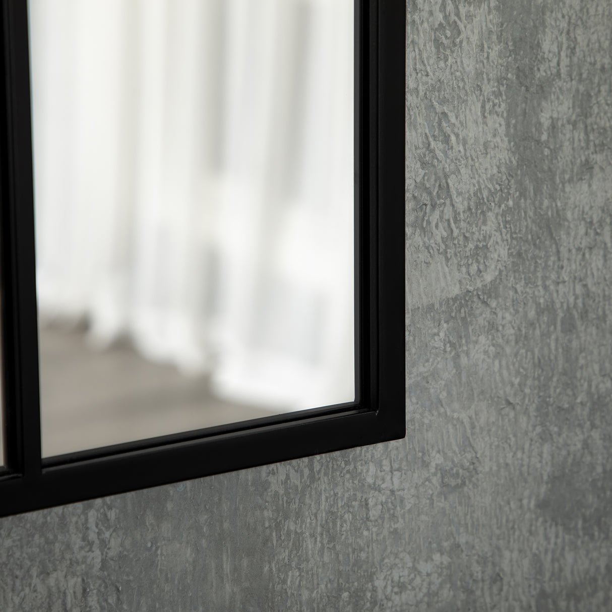 easycomfort easycomfort specchio moderno a parete e a forma di arco 70x50 cm per camera da letto e soggiorno in metallo nero e vetro
