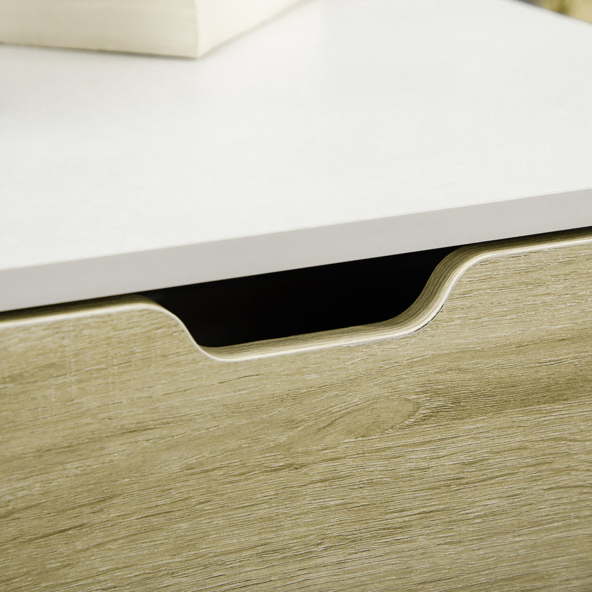 easycomfort easycomfort tavolino basso da caffe in truciolato con cassetti e ripiano in vetro per soggiorno e ingresso 106x58x39 cm bianco