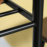 easycomfort easycomfort tavolo alto con 2 sgabelli per cucina soggiorno bar struttura in acciaio con poggiapiedi e mensola ean 8054144130316
