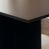 easycomfort easycomfort tavolo pieghevole in legno per 4 6 persone con ruote 75x140x74cm nero