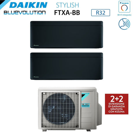 immagine-1-daikin-climatizzatore-condizionatore-daikin-bluevolution-dual-split-inverter-serie-stylish-total-black-918-con-2mxm50a-r-32-wi-fi-integrato-900018000-colore-nero-garanzia-italiana-ean-8059657008350