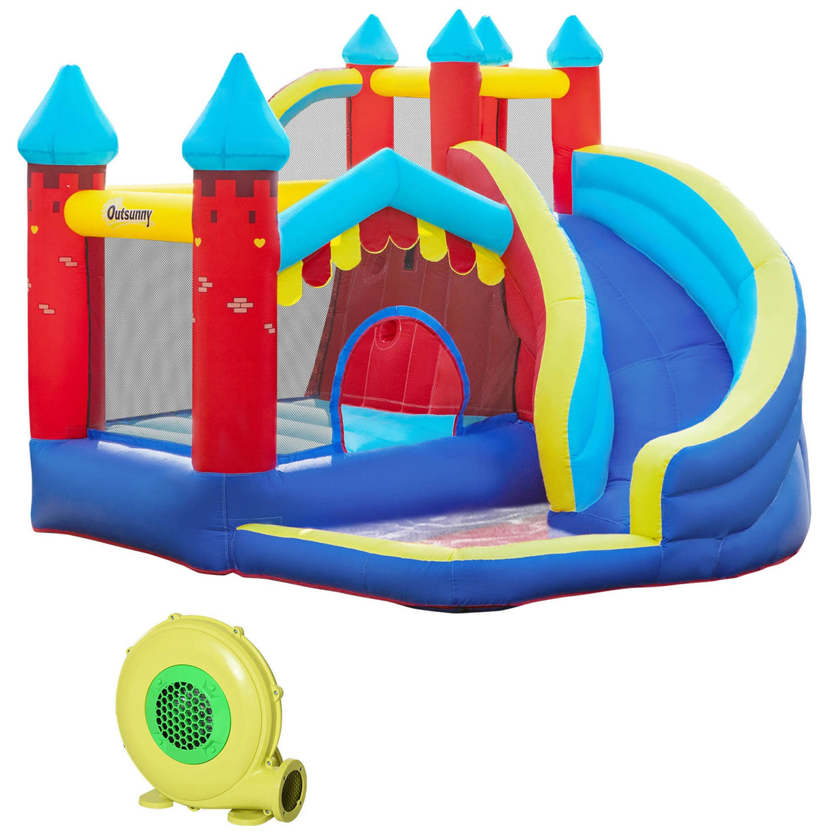 immagine-1-easycomfort-easycomfort-castello-gonfiabile-4-in-1-per-bimbi-3-8-anni-con-scivolo-e-piscina-290x270x230cm