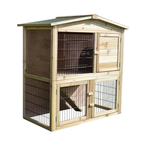 immagine-1-easycomfort-easycomfort-conigliera-da-giardino-2-piani-con-corsa-e-zona-abitativa-impermeabile-legno-98x54x100cm-ean-8054144135601