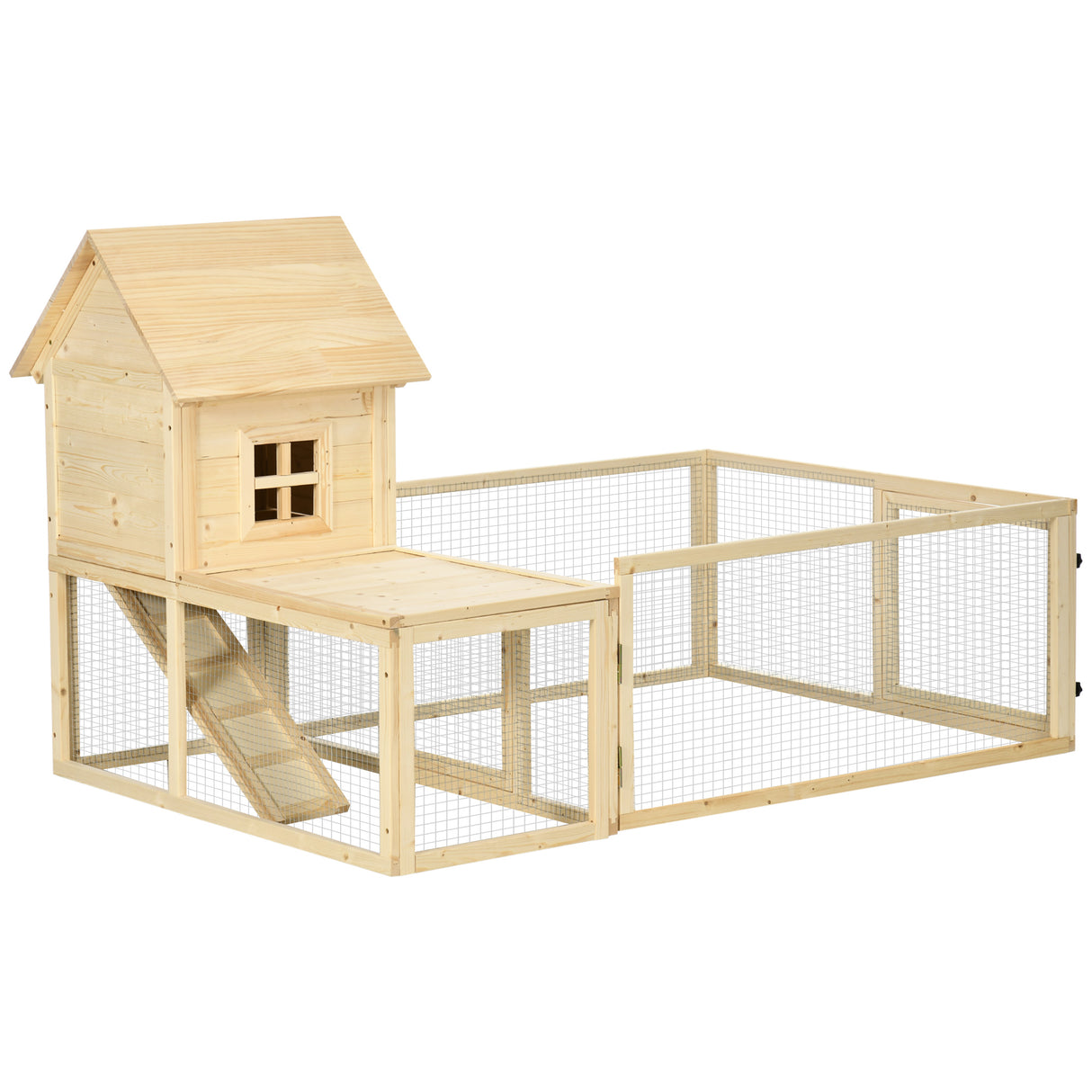 immagine-1-easycomfort-easycomfort-conigliera-per-interno-in-legno-dabete-con-vassoio-estraibile-3-porte-e-area-esterna-151-5x106x97-cm
