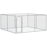 immagine-1-easycomfort-easycomfort-kennel-per-cani-da-esterno-a-maglie-con-porta-con-blocco-in-acciaio-400x400x182cm-argento