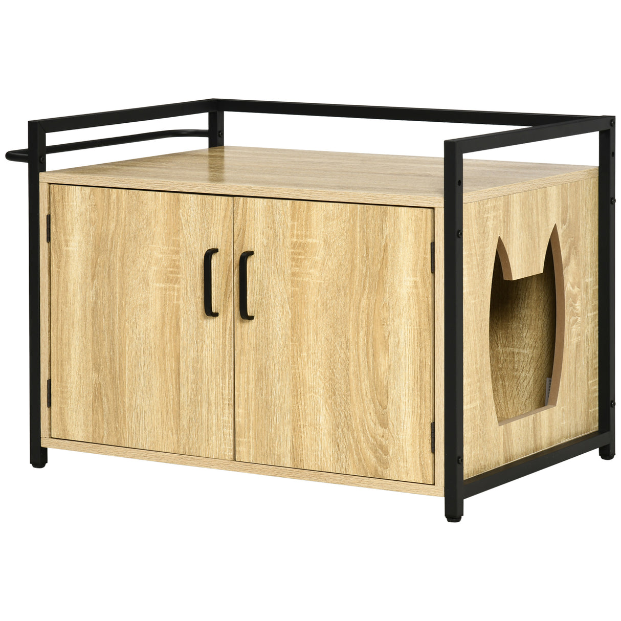 immagine-1-easycomfort-easycomfort-mobile-lettiera-per-gatti-con-2-ante-e-ingresso-laterale-82-3x51x54cm-color-legno-e-nero