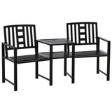 immagine-1-easycomfort-easycomfort-panchina-da-giardino-in-metallo-con-tavolino-e-foro-per-ombrellone-nero
