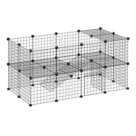 immagine-1-easycomfort-easycomfort-recinto-in-metallo-per-piccoli-animali-domestici-con-36-pannelli-di-metallo-da-montare-secondo-forma-e-configurazione-che-preferisci-e-con-porta-ean-8054111843362