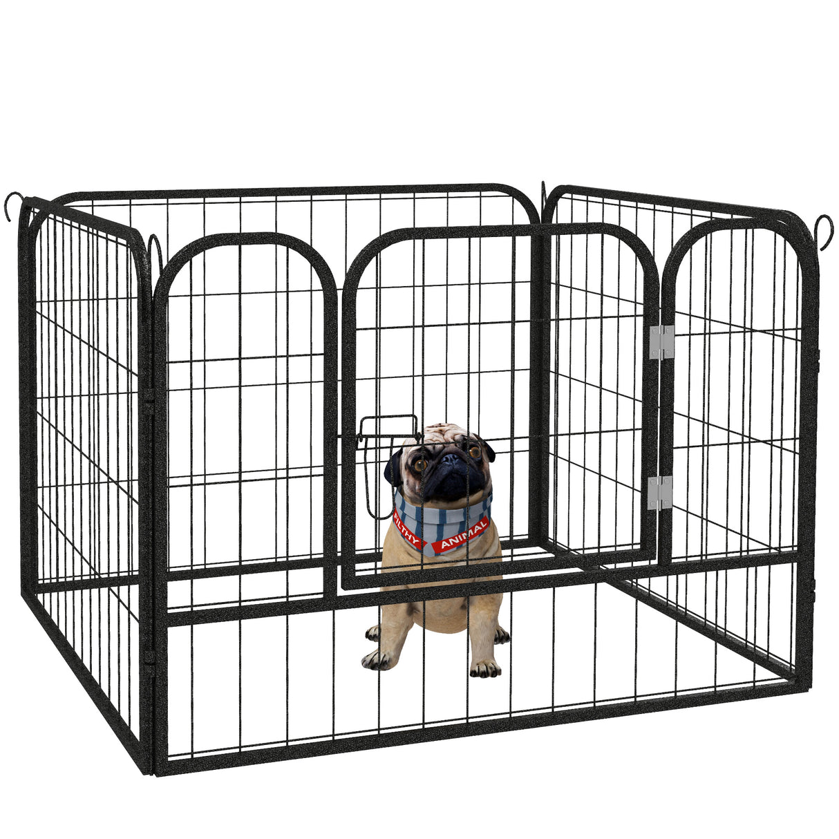 immagine-1-easycomfort-easycomfort-recinto-per-cani-pieghevole-per-interno-ed-esterno-porta-con-catenaccio-e-picchetti-di-fissaggio-82x82x60cm-grigio-scuro