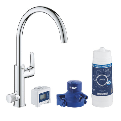 immagine-1-grohe-miscelatore-monocomando-per-lavello-grohe-blue-pure-eurosmart-starter-kit-cod-30383000