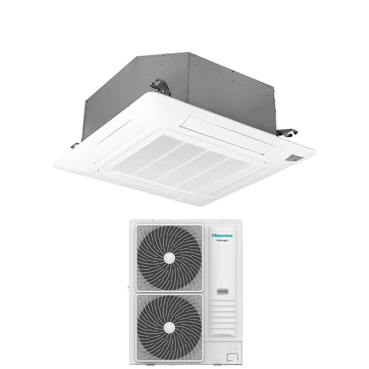 immagine-1-hisense-climatizzatore-condizionatore-hisense-inverter-a-cassetta-serie-turbo-36000-btu-auc105ur4rkc8-auw105u6rn8-r-32-wi-fi-optional-classe-aa-con-telecomando-e-pannello-incluso