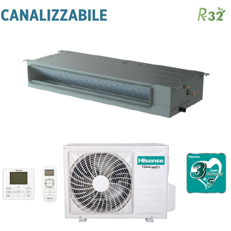 immagine-1-hisense-climatizzatore-condizionatore-hisense-inverter-canalizzato-canalizzabile-24000-btu-aud71ux4sll3-auw71u4rf4-r-32-con-telecomando-di-serie-e-cablato