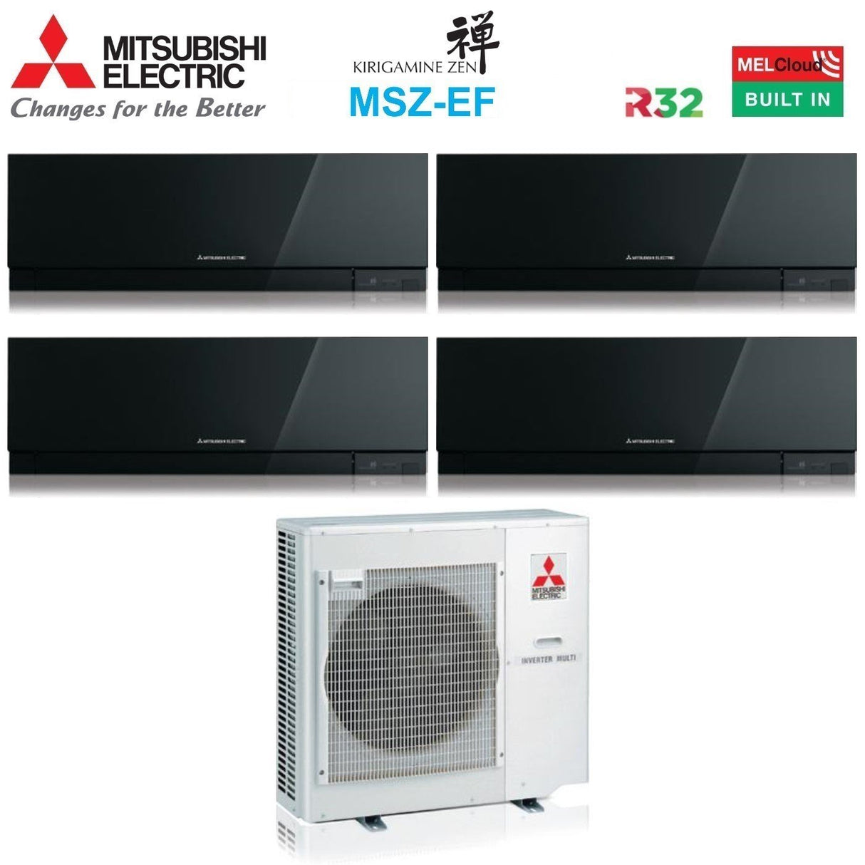 immagine-1-mitsubishi-electric-climatizzatore-condizionatore-mitsubishi-electric-quadri-split-inverter-serie-kirigamine-zen-black-msz-ef-79912-con-mxz-4f72vf-r-32-wi-fi-integrato-colore-nero-70009000900012000