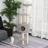 immagine-2-easycomfort-easycomfort-albero-tiragraffi-robusto-per-gatti-con-5-livelli-cuccia-casetta-giochi-e-corda-sisal-grigio-e-beige-max-30kg-ean-8054144131849