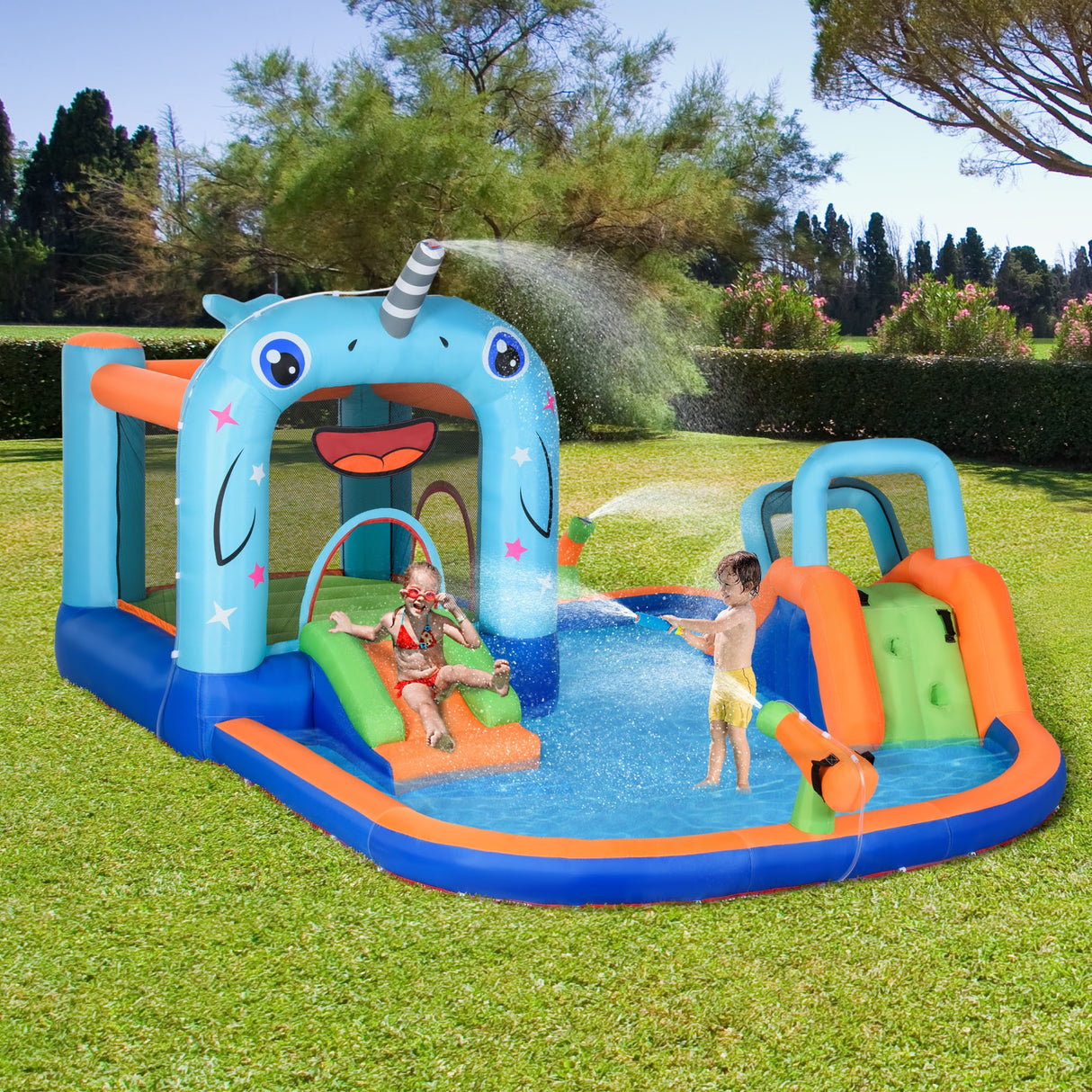 immagine-2-easycomfort-easycomfort-gioco-gonfiabile-per-bambini-3-8-anni-con-borsa-da-trasporto-12-paletti-e-toppe-inclusi-420x370x230-cm