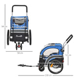 immagine-2-easycomfort-easycomfort-passeggino-2-in-1-per-cani-e-rimorchio-bici-ruote-catarifrangenti-e-bandierina-blu