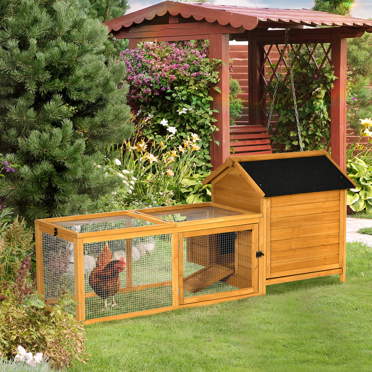 immagine-2-easycomfort-easycomfort-pollaio-per-galline-con-casetta-area-di-corsa-e-di-cova-e-vassoio-estraibile-in-legno-180x92x78cm