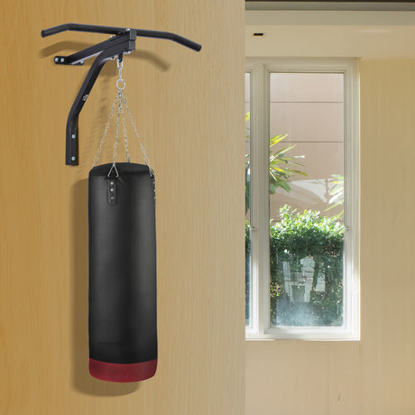 immagine-2-easycomfort-easycomfort-staffa-di-supporto-per-sacco-da-boxe-con-barra-per-trazioni-93x47x51cm-nero