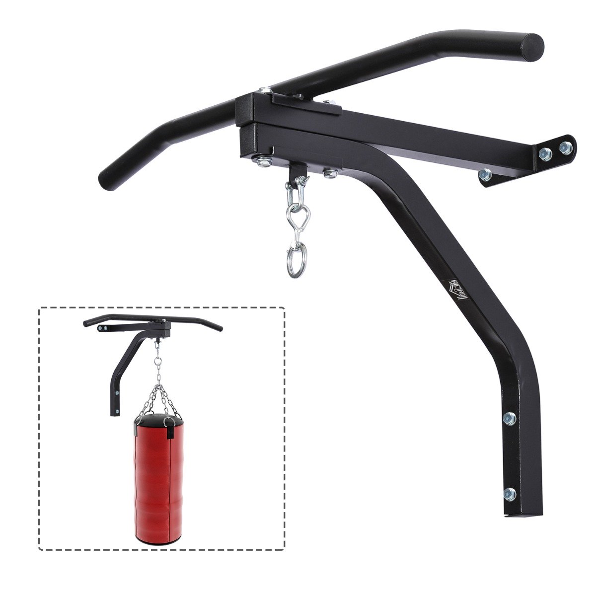 immagine-2-easycomfort-easycomfort-supporto-per-sacco-da-boxe-barra-pull-up-per-sollevamento-portata-130kg-in-acciaio-nero-93x47x51cm-ean-8054111840798