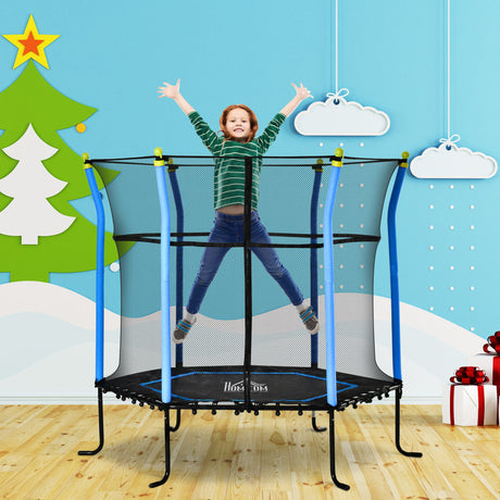immagine-2-easycomfort-easycomfort-tappeto-elastico-per-bambini-3-10-anni-con-rete-di-sicurezza-e-corde-elastiche-160x163-5-cm-blu-e-nero