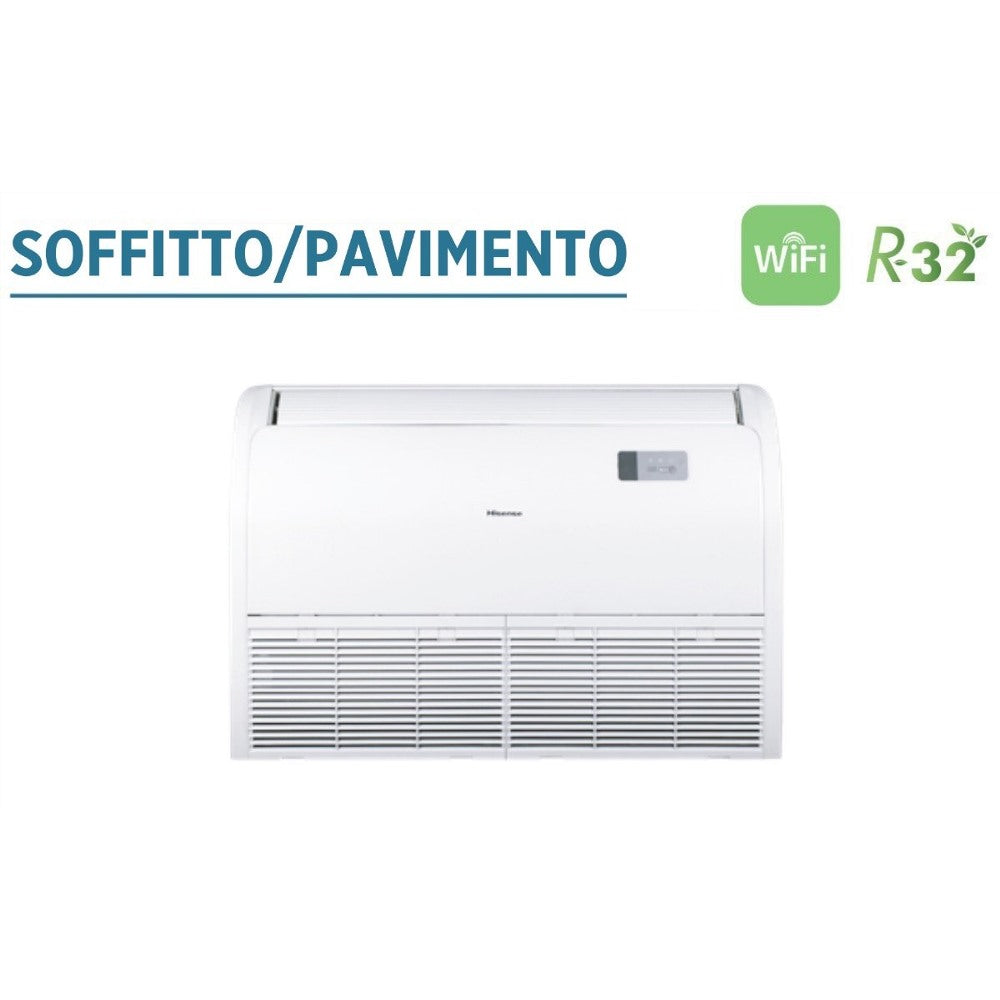 immagine-2-hisense-climatizzatore-condizionatore-hisense-inverter-soffittopavimento-36000-btu-auv105ur4ra4-r-32-wi-fi-optional-con-telecomando-di-serie