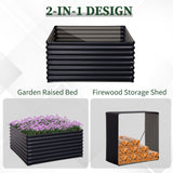 immagine-3-easycomfort-easycomfort-2-in-1-letto-per-orto-rialzato-e-casetta-porta-legna-in-acciaio-zincato-ean-8055776911038