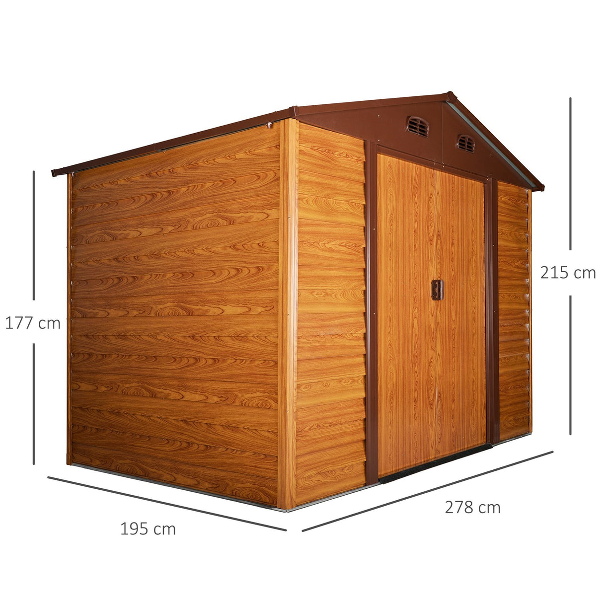 immagine-3-easycomfort-easycomfort-casetta-da-giardino-porta-attrezzi-in-acciaio-con-porte-scorrevoli-278x195x215cm-marrone