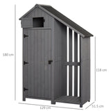 immagine-3-easycomfort-easycomfort-casetta-porta-attrezzi-da-giardino-in-legno-di-abete-impermeabile-con-ripiani-e-legnaia-grigia-129x51-5x180cm-ean-8055776911342