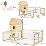 immagine-3-easycomfort-easycomfort-conigliera-per-interno-in-legno-dabete-con-vassoio-estraibile-3-porte-e-area-esterna-151-5x106x97-cm