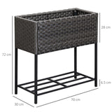 immagine-3-easycomfort-easycomfort-fioriera-effetto-vimini-con-ripiano-grigio-70cm-x-30cm-x-72cm-ean-8054144132303