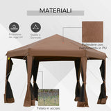 immagine-3-easycomfort-easycomfort-gazebo-da-giardino-pieghevole-ed-esagonale-con-zanzariera-in-acciaio-e-poliestere-3-2x3-2x2-6-m-marrone-ean-8055776915838