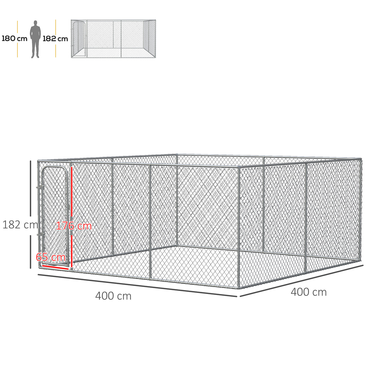 immagine-3-easycomfort-easycomfort-kennel-per-cani-da-esterno-a-maglie-con-porta-con-blocco-in-acciaio-400x400x182cm-argento