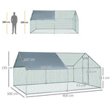 immagine-3-easycomfort-easycomfort-pollaio-da-giardino-gabbia-box-per-esterno-zincato-con-tessuto-oxford-di-copertura-3-x-4-x-1-95-m
