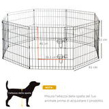 immagine-3-easycomfort-easycomfort-recinto-per-cani-da-esterno-box-gabbia-per-cani-gatti-cuccioli-roditori-recinzione-rete-8-pezzi-61-x-61cm-nero-ean-8054111840927